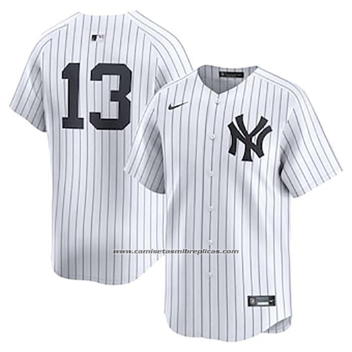 Camiseta Beisbol Hombre New York Yankees Jazz Chisholm Jr. Primera Limited Blanco